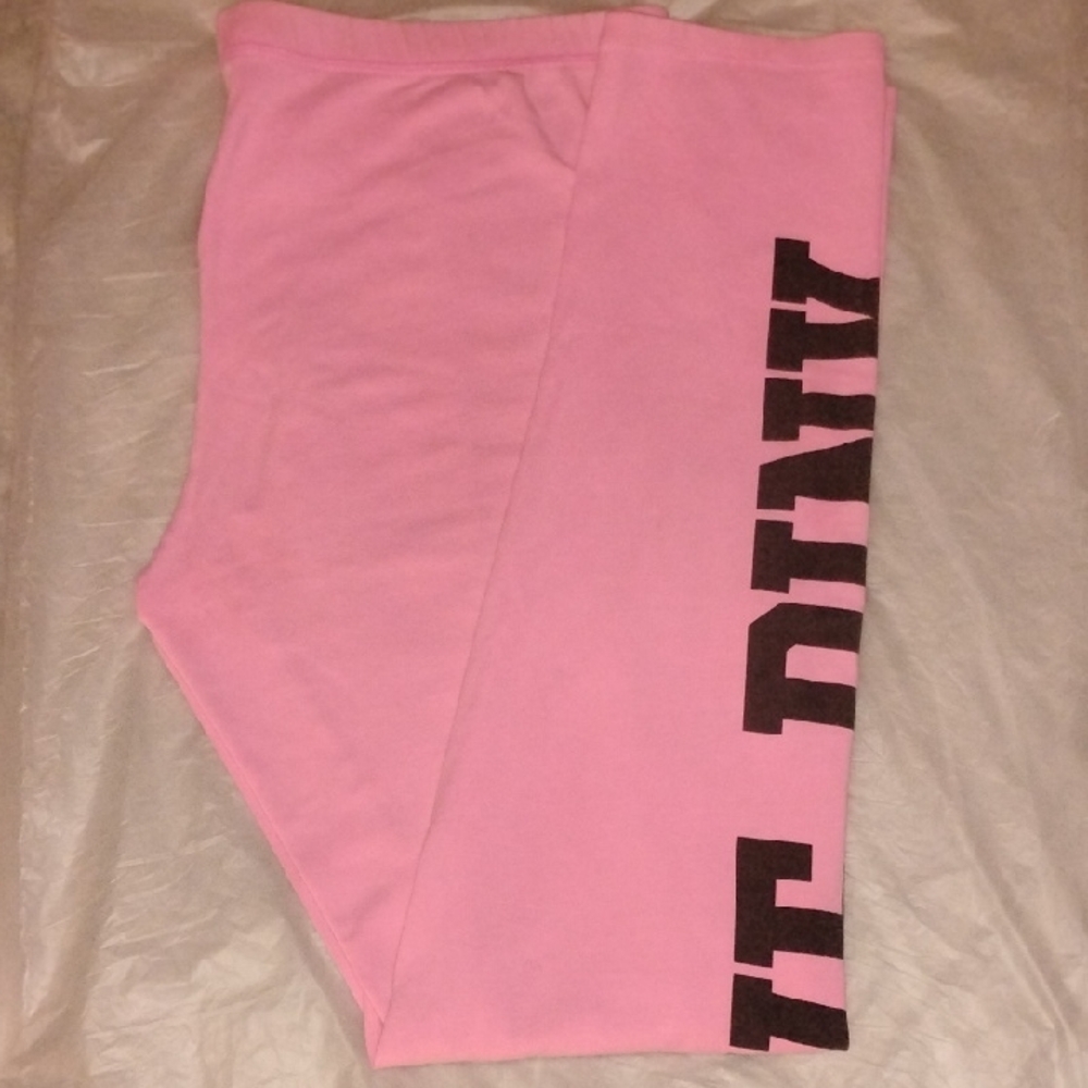 Victoria's Secret Pink Leggings with Black Side Logo
